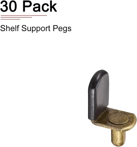 Miniatura 6 de DTGN clavija de soporte para estante en L de 0.24 x 0.39 pulgadas (DXL) - Paquete de 20 unidades - Bueno para estante de muebles - Soporte