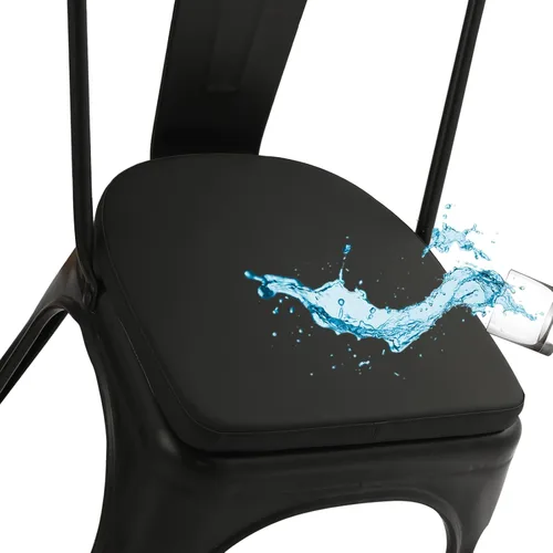 Miniatura 17 de BUYUE Cojín para silla de metal de 14 pulgadas con magnético, 1 pieza, cuero PU de lujo, impermeable, antideslizante, almohadilla de asiento