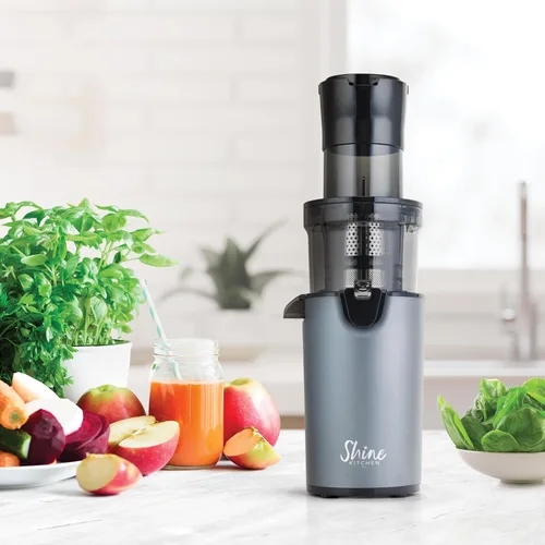 Miniatura 3 de Shine SJX-1 - Exprimidor fácil de prensar en frío con canal de alimentación XL y cuerpo compacto, color gris
