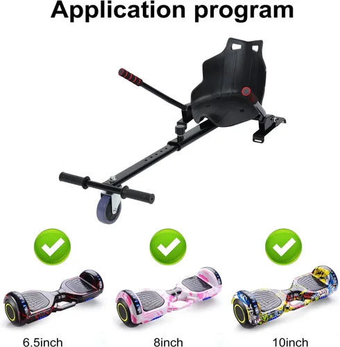 Miniatura 6 de Accesorio de asiento para aeropatineta de 6.5 a 10 pulgadas, accesorio de scooter autoequilibrante con joystick ajustable, pedal antideslizante
