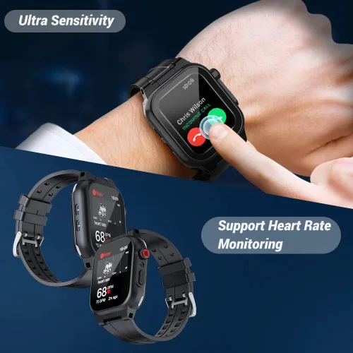 Miniatura 5 de Funda impermeable para Apple Watch de 1.614 in, 1.772 in, 1.732 in, 1.654 in, 1.575 in, 1.496 in, funda IP68 con correa y protector de pantalla
