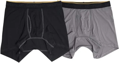 Miniatura 2 de Caterpillar Paquete de 2 calzoncillos tipo bóxer de malla deportiva para hombre, NegroGris