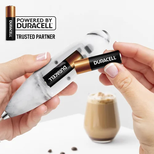Miniatura 639 de Zulay Milk Boss Espumador de leche potente manual, hace espuma para latte, batidor para mezclar bebidas, café, miniespumador para capuchino, frappé
