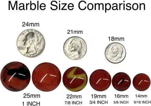 Miniatura 3 de Big Game ~30 canicas de vidrio sólido de repuesto grandes de 1 pulgada (0.984 in) para cuadros chinos, agravación, Wahoo, canicas sucias, juego