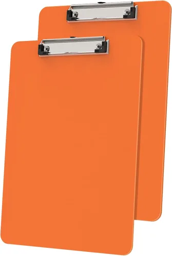 Miniatura 15 de Portapapeles de plástico, tablero de clip negro A4 de 8.5 x 11 pulgadas para aula, estudiantes, niños, mujeres, tamaño 9 x 12.5 pulgadas con clip