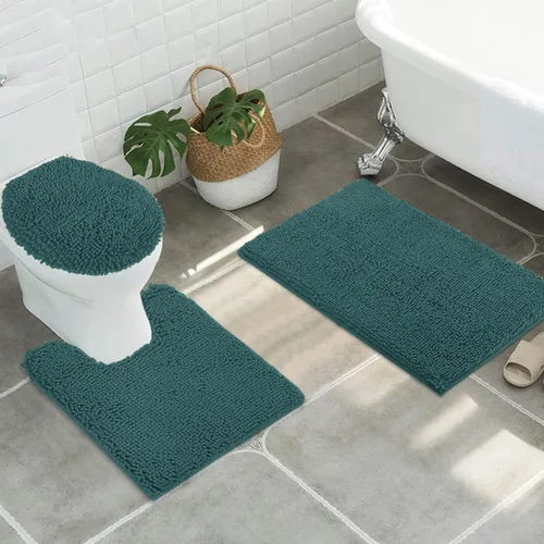 Miniatura 50 de MAYSHINE Alfombra de Baño de Chenilla Afelpada Extra Suave, Súper Absorbente, Alfombra de Baño Antideslizante Microfibra Esponjosa