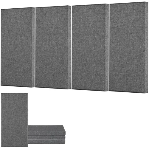 Miniatura 10 de VEVOR 4 piezas de paneles acústicos, paneles de absorción de sonido de fibra de vidrio de 2 pulgadas de espesor y 23.6 x 11.8 pulgadas, tableros