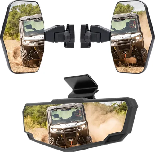 Miniatura 8 de A & UTV PRO Espejo retrovisor central para Can-Am Defender MAX Polaris Ranger 570 900 1000 accesorios de tripulación 2015-2024, espejo trasero