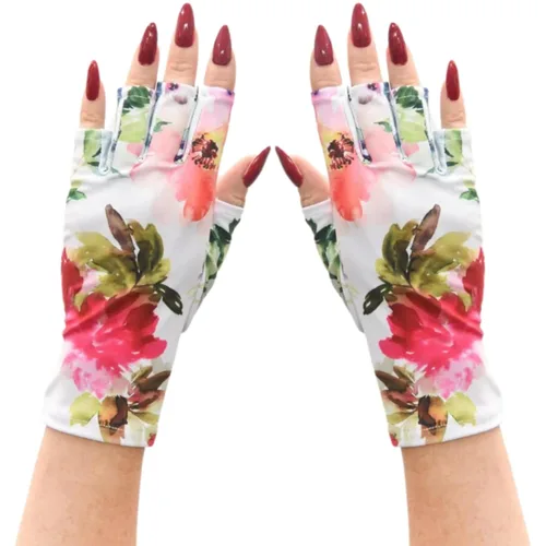 Miniatura 16 de ManiGlovz - Guantes de uñas originales con protección UPF 50+ UV Guantes de manicura de gel y guantes anti UV sin dedos para mujeres Se pueden