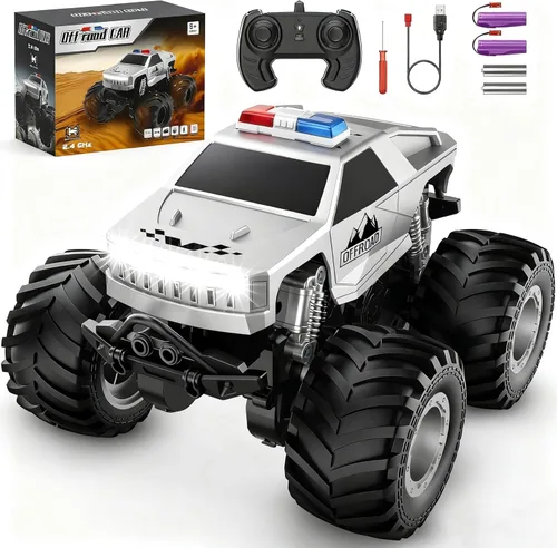 Auto de control remoto, camión de control remoto todo terreno, autos RC con giros de 360 grados, auto de juguete estilo pickup con luz, camión RC