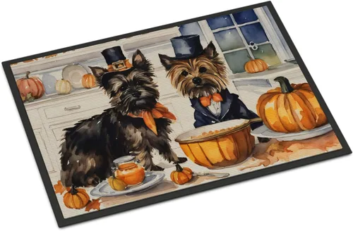 Miniatura 77 de Caroline's Treasures DAC1720MAT Affenpinscher - Tapete de otoño para cocina, con calabazas, 18 x 27 pulgadas, tapete para puerta delantera