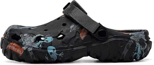 Miniatura 4 de SECHRITE Zuecos para hombre deportivos al aire libre, antideslizantes, con amortiguación, para playa, sandalias de casa con correa trasera ajustable