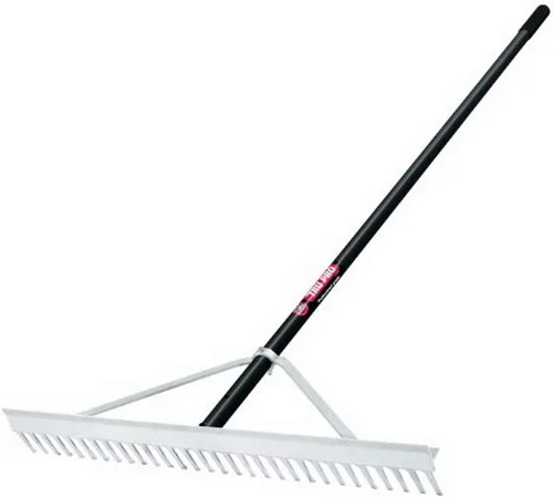 Miniatura 8 de Truper 31353 Tru Built - Rastrillo de arco soldado con 14 dientes, mango de madera