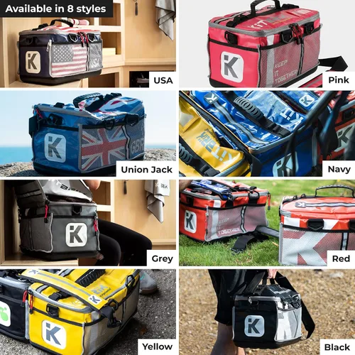 Miniatura 4 de KitBrix Bolsa de equipo deportivo - Bolsa impermeable para natación, ciclismo, correr, gimnasio, fútbol, fútbol, transición de triatlón, carreras