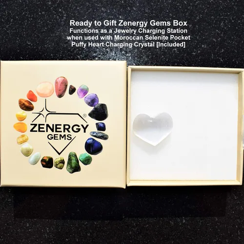 Miniatura 5 de CHARGED - Pendientes de diseño de piedras preciosas naturales + corazón de carga de selenita incluidos