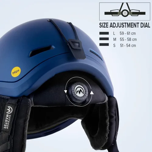Miniatura 4 de OutdoorMaster Diamond MIPS - Casco de esquí, casco deportivo de nieve y snowboard para hombres, mujeres y jóvenes