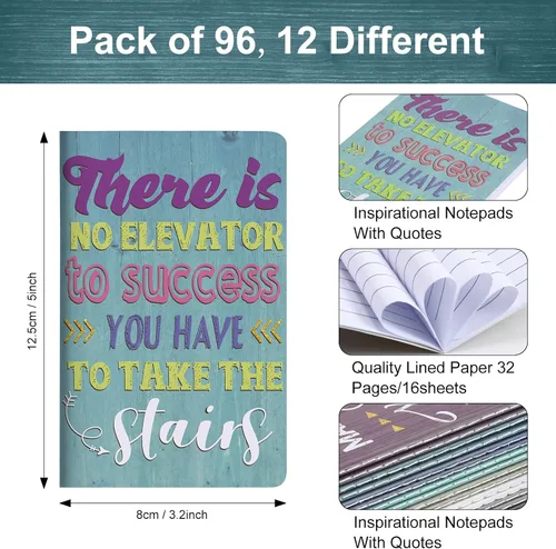 Miniatura 2 de Outus 24 blocs de notas inspiradores, cuaderno motivacional, cuaderno de bolsillo pequeño, cuaderno inspirador para escuela, oficina, viajes