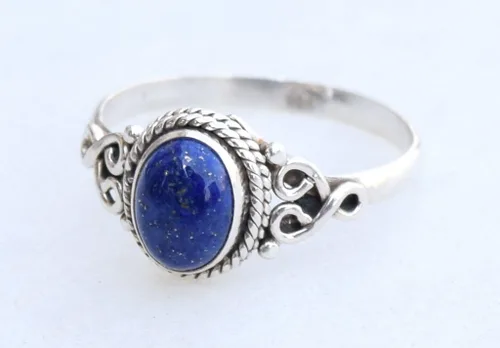 Miniatura 4 de Avicrafts Lapis Lazuli Stone Ring 925 Sterling Silver Statement Ring For Women Handmade Gemstone Christmas Jewellery Gift For Her