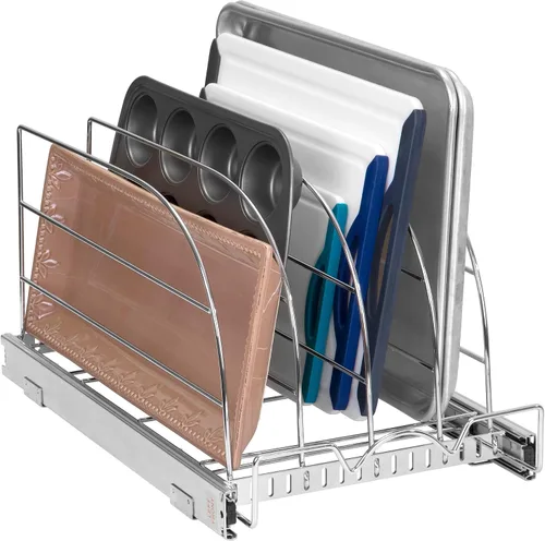 Miniatura 10 de HOLDN' STORAGE Organizador extraíble para utensilios de horno, tabla de cortar y bandejas, divisores ajustables, resistente, garantía limitada