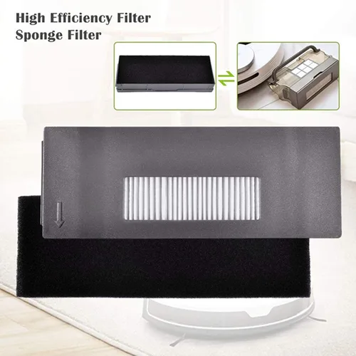 Miniatura 7 de Kit de filtro y cepillo de repuesto para ECOVACS DEEBOT 900 901 Aspiradora robótica Accesorios Piezas