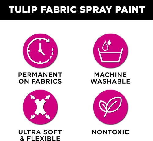 Miniatura 2 de Tulip Pintura para tela, pintura permanente en aerosol, 4 onzas líquidas de purpurina plateada brillante con estrella brillante