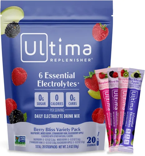 Miniatura 21 de Ultima Replenisher TeaFresher Mezcla de electrolitos diarios en polvo y té instantáneo, sin azúcar, paquete variado, 16 paquetes de barras