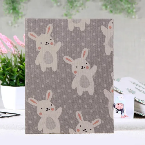 Miniatura 4 de Álbum de fotos pequeño para niños, 100 bolsillos 4x6, álbum de fotos de bebé para estantería, libro de fotos con cubierta de lino para insertar