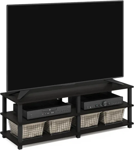 Miniatura 8 de Furinno Turn-N-Tube - Soporte de impresora con almacenamiento, mesa de impresora de 2 niveles, soporte de impresora debajo del escritorio, para CPU