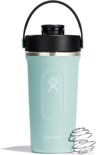Miniatura 11 de Hydro Flask Botella agitadora – Botella de gimnasio de acero inoxidable aislada para preentrenamiento y proteína 24 onzas Agave Verde