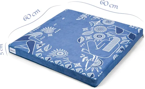 Miniatura 2 de Zaveur Royal Court Meditation Mat With Velvet Cover - 24" x 24" Square Zabuton Thick Yoga Mat - Non Slip Exercise Mat for Home Workout - Thick Foam