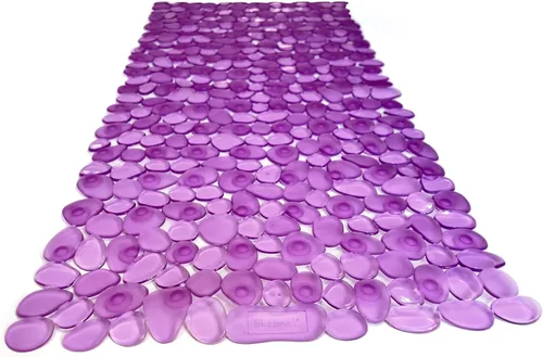 Miniatura 38 de Alfombra antideslizante para bañera y ducha "Pebbles" de 27 x 14 pulgadas, ovalada, no tóxica, segura, limpia, lavable a máquina, agarre y drenaje