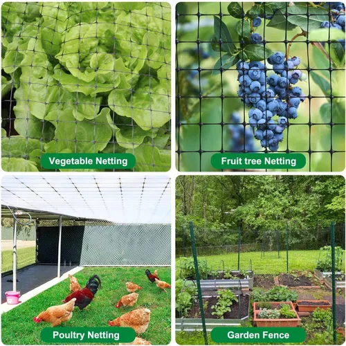 Miniatura 11 de Mklsit Valla de malla para ciervos, 8 x 100 pies, red de jardín resistente para protección de jardín, árboles frutales, plantas vegetales contra