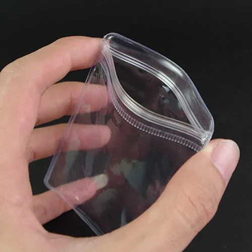 Miniatura 2 de Bolsas de plástico autoselladas, con cierre de cremallera, PVC transparente, bolsa de almacenamiento para joyas, bolsa de almacenamiento con cierre