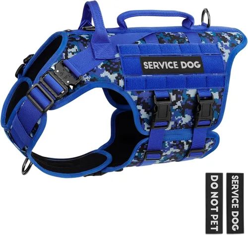 Miniatura 29 de Arnés táctico para perros - PETNANNY Chaleco para perro de servicio para perros grandes Cobertura corporal completa en arnés para perros de Rosa