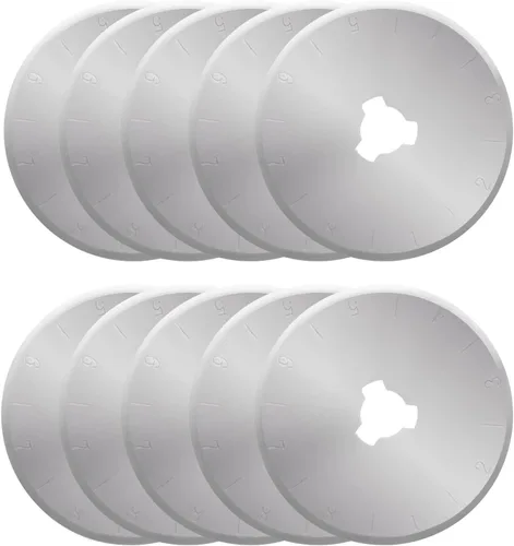 Miniatura 8 de Cuchillas de corte rotativas de 0.116 pulgadas, paquete de 10 cuchillas de repuesto, cortador más afilado para costura, acolchado, tela