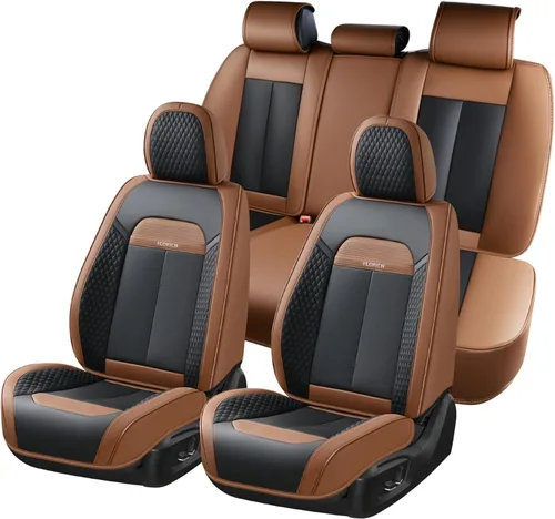 Miniatura 30 de FLORICH Fundas de asiento delantero, 2 piezas, fundas de asiento para automóviles, fundas de asiento universales de cuero de lujo, accesorios