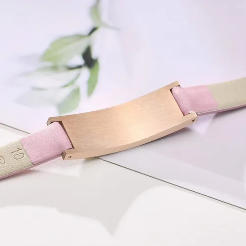 Miniatura 34 de MPRAINBOW Pulsera de alerta médica personalizada para mujer, correa de reloj de cuero genuino, grabado de doble cara, diabetes, epilepsia, joyería
