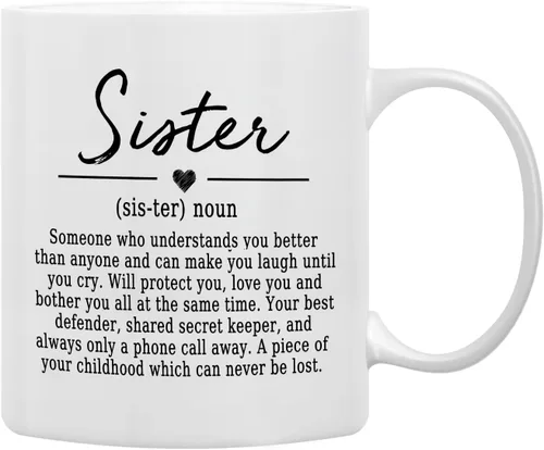 Miniatura 9 de QASHWEY Gigi Definition - Taza de café con texto en inglés "Grande", regalo de cumpleaños de la abuela y la madre, para nieta, nieto, taza
