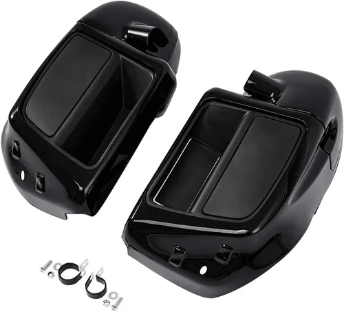 Miniatura 6 de XMT-MOTO Carenado inferior ventilado negro brillante con caja de altavoz de 16.5 cm para Harley Touring Road King FLHR Road Glide FLTRX Street Glide