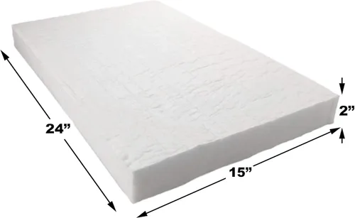Miniatura 2 de Aislamiento de fibra de cerámica, 2 pulgadas de grosor x 15 x 24 pulgadas, manta aislante ignífuga de 2400F, 3033E
