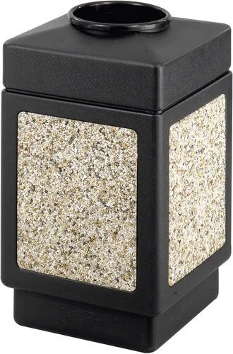Miniatura 15 de Safco Canmeleon - Bote de basura comercial de 38 galones, para uso en interiores y exteriores, duradero y resistente a la intemperie con paneles
