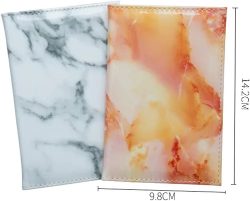 Miniatura 3 de Funda para pasaporte con diseño de mármol, cartera de viaje para guardar de forma segura pasaporte, tarjetas de visita, tarjetas de crédito