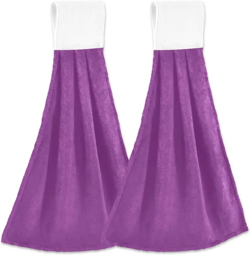 Miniatura 36 de Juego de 2 toallas de mano amarillas y naranjas, suaves, absorbentes, decorativas, para baño, secado rápido, barra de té, toalla colgante para baño