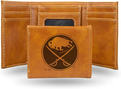 Miniatura 45 de NHL Rico Industries - Billetera triple grabada con láser y tres pliegues, accesorio para hombre