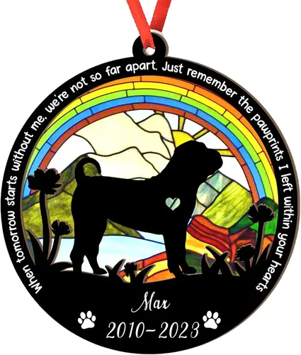 Miniatura 60 de Adorno personalizado para atrapasoles de sabueso afgano, adorno de Navidad de sabueso afgano, regalo para perro amante, sabueso afgano conmemorativo