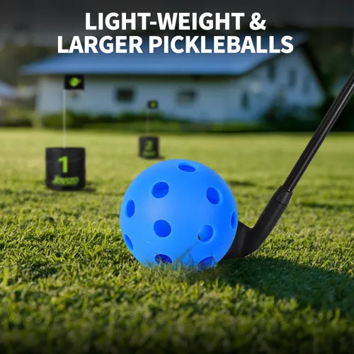 Miniatura 5 de Juego de astillado de golf con 2 palos retráctiles y 9 agujeros, juego de golf portátil para adultos y niños, juguete de práctica deportiva