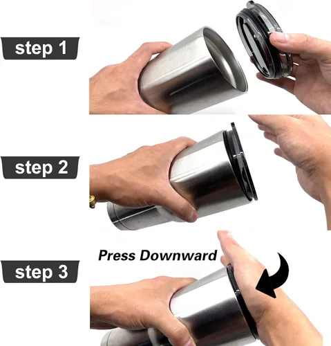 Miniatura 4 de 2 Tapas de Repuesto para Vasos de Acero Inoxidable de 30oz - Solo Reemplaza la Tapa con un Diámetro Superior de 3.91 Pulgadas