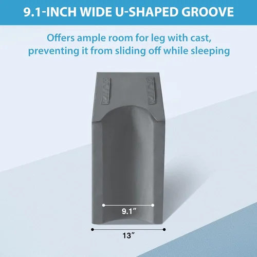 Miniatura 6 de MEGCXIT Almohada de Elevación para Piernas Circulación Sanguínea, Almohada de Cuña para Hinchazón de Piernas, Almohada de Cuña para Rodilla Post Gris