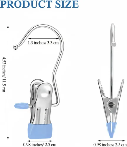 Miniatura 2 de Yinder Ganchos para botas, ganchos de acero inoxidable para colgar ropa, ganchos portátiles para armario, calcetines de viaje, pantalones, bolsos