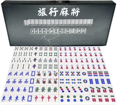 Miniatura 7 de drizzle Mini Mahjong Gold Travel Set de 0.787 in con instrucciones (idioma español no garantizado) - 146 azulejos portátiles - para principiantes